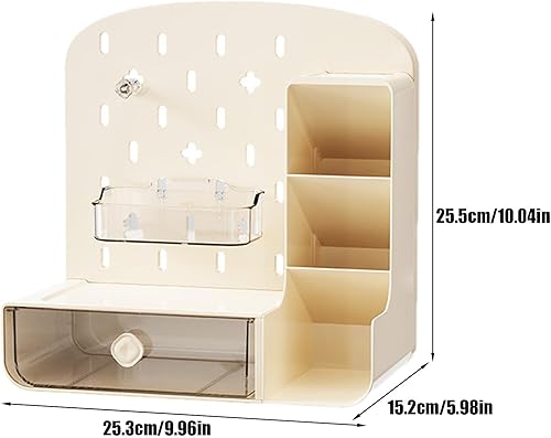Générique Pegboard Desk Organizer, Workplace Accessory Storage, 98x10.04in No Drill Display Stand, Lightweight Shelf Storage Organizer, Modular Desktop Set for Home - Nail Gallerys