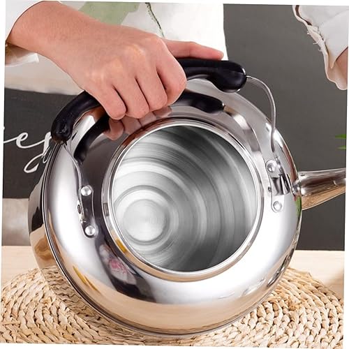 Bouilloire à Gaz de 4 Litres pour Cuisinière à Induction avec Anneau Inférieur pour Un Chauffage Rapide de L'eau - Nail Gallerys