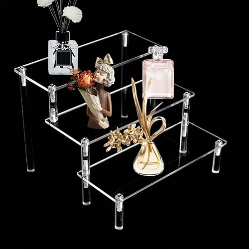 Présentoir Acrylique Transparent, 2 Niveaux Étagère d'affichage Acrylique, Organisateur Support d'affichage, Support de Présentation pour Figurine Vernis à Ongles Bijoux Cosmétiques Cupcake Parfums - Nail Gallerys