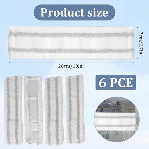 Tampons de rechange pour accessoires d'aspirateur de vitres Kärcher, 6 pièces pour pièces de rechange pour nettoyeur de vitres Kärcher, tampon de balai pour Karcher WV1 WV2 WV5 Plus Premium - Nail Gallerys