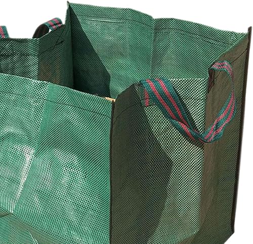 Sac de Jardin Déchets Verts - Grand Organisateur Réutilisable, Imperméable pour Feuilles, Pelouse et Végétaux - Carré 50x50x50cm, 125L - Nail Gallerys