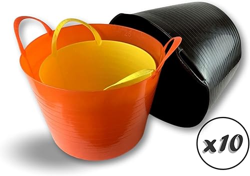 Bassine Pliable Ultra résistante I Seau Souple | Assortiment 3 seaux | 14, 25, 36 litres | Bassine en Plastique Flexible et résistante | Grande bassine Polyvalente | Kibros JKITSO - Nail Gallerys