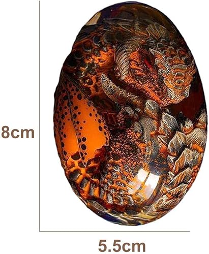 Œuf de dragon en résine - Œuf de dragon en forme de dinosaure - Œuf de dragon réaliste - Sculpture artisanale - Décoration de bureau - Cadeau pour la décoration de la maison - Nail Gallerys