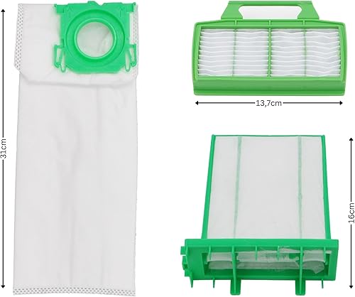 Kit économique adapté pour Sebo Airbelt-K : 8 sacs d'aspirateur, MicroFilter, remplacement du filtre hygiénique pour Sebo 6695ER - Nail Gallerys