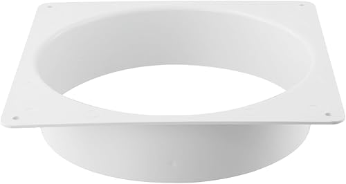 FUANA Bride de connecteur, bride murale ronde, connecteur en PVC pour tuyau de ventilation, plaque murale carrée à ronde droite (100 mm) - Nail Gallerys