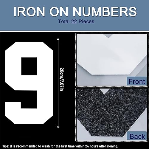 XoeLLe Chiffres Thermocollants Lot de 22 Numéros Thermocollants pour Vêtements Chiffres Imperméable Thermocollants pour Vêtements pour Tissu T-Shirt Chemises Projets de Couture Bricolage - Nail Gallerys