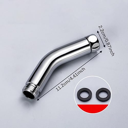 Amagogo Raccord Coudé pour Pommeau de Douche G1/2', Rallonge de Bras de Douche, Accessoire Universel Robuste G1/2', Femelle et Mâle, 135 Degrés, 15.2 Cm - Nail Gallerys