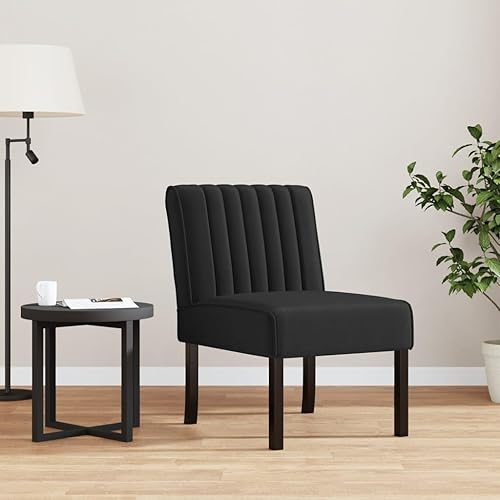 vidaXL Fauteuil sans accoudoirs Jaune Velours, Chaise, Chaise Longue, Chaise de Salon, Chaise d'appoint, Chaise de Relaxation, Meuble de Salon - Nail Gallerys