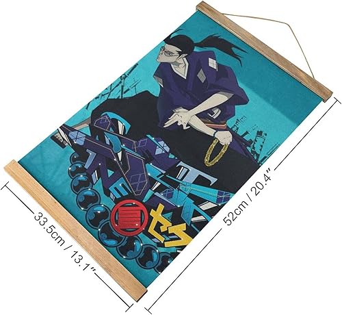 YBEL Samurai Champloo - Affiche en tissu - Cadre à suspendre - Décoration de chambre - Kit de toile à l'huile - Nail Gallerys