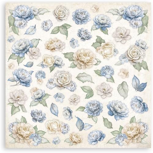 Stamperia - Scrapbook Paper Pad for Scrapbooking, Albums, Card Making, Bullet Journalling and More, Acid Free, Single Face, Perfect for Hobbies, Crafts, and Gifting (Timeless) (20.3 x 20.3cm) - Nail Gallerys