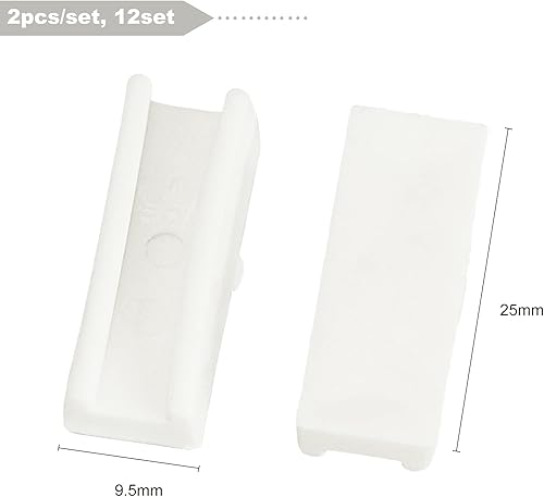 BENECREAT Paire de 12 Embouts de Pinces en Plastique Blanc Pinces à Bec Plat Embouts de Rechange (25x9,5x7,5mm) pour la Fabrication de Bijoux Outil de câblage de formage de métal - Nail Gallerys