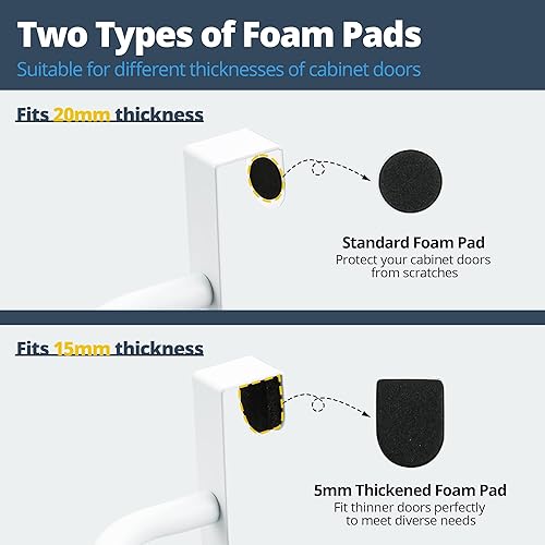 SAYAYO 2 Pièces Porte Torchon Cuisine à Suspendre, 29CM Porte Serviette Noir avec 2 Crochets sans Percage, Accroche Torchon Cuisine en Métal pour Salle de Bain, Placard, Armoire, Cabinet - Nail Gallerys