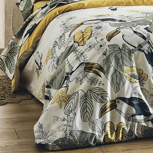 Tradilinge - Housse de Couette Toco Coton Kaki 300x240 cm - Nail Gallerys