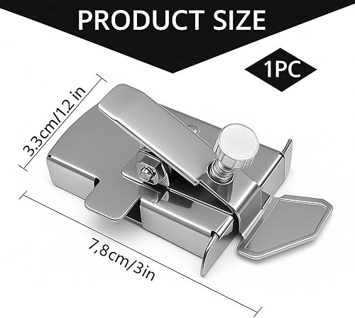 Pied Presseur Machine à Coudre avec Guide de Couture Magnétique Inoxydable, Ourlet Roulé et Pied à Fermeture Éclair, Accessoire Compatible avec la Plupart des Machines à Coudre Domestiques - Nail Gallerys