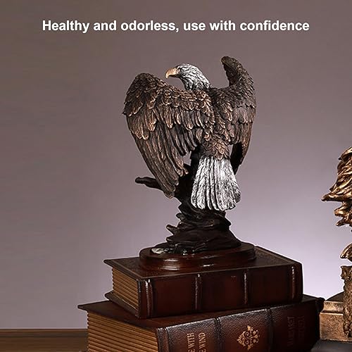 Statue D'Aigle, en Résine, Haute Précision, Texture Claire, Ailes Déployées Roc Réalistes, Belle Peinture en Bronze Rétro Aigle pour Salon, Décorations de Bureau, Cadeau pour Les Amateurs D'Oiseaux - Nail Gallerys