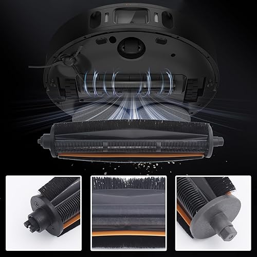 Geoviizon Brosse TriCut compatible avec dreame L10s Ultra/L20 Ultra/L10s Pro Ultra/X30 Ultra/X40 Ultra/L30 Ultra/L30 Ultra/L40 Ultra, avec anti-pincement et protection anti-adhésif, pour poils - Nail Gallerys