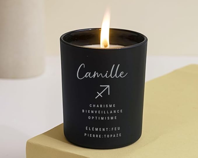 CADEAUX.COM - Bougie Personnalisée Verseau Astrologie Constellation - Signe Astologique - Cadeau Anniversaire - Cadeau Femme - Cadeau Homme - Nail Gallerys