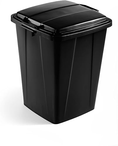 Durable 1800474221 Poubelle / corbeille de recyclage Durabin 90 litres, avec poignées, noir - Nail Gallerys