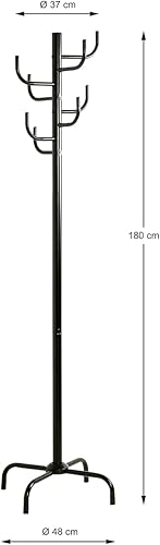 HAKU Möbel Porte Manteau Gris, métal - Dim.: H 180 cm x Ø 37 cm, Style: Modern - Nail Gallerys