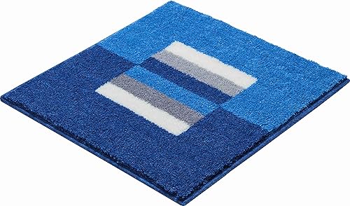 Linea Due Tapis de Bain 3D, Ultra Doux et Absorbant, Antidérapant, 5 Ans de Garantie, CAPRICIO, Petit Tapis 55x60 cm, Bleu - Nail Gallerys