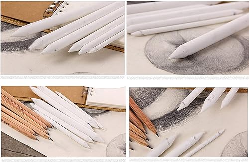 Estompes,12 Pack Crayon de Souche en Papier Tortillons avec 2 Crayon de Souche Croquis Papier Crayon pour Etudiant Dessin Artiste Bricolage Adultes Enfants - Nail Gallerys