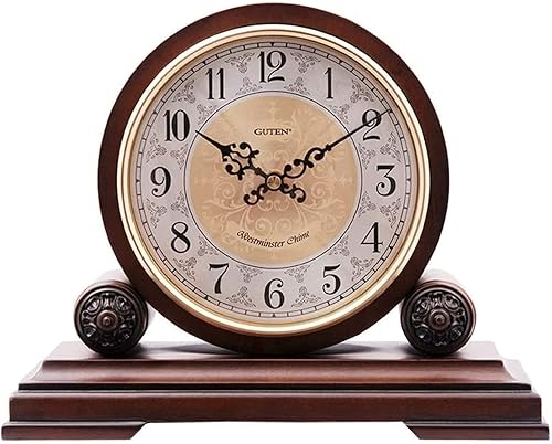 HEDMAI Réveils, horloges de cheminée en Bois avec Carillon Westminster Horloge de cheminée décorative en Bois Massif à Piles pour décor de Salon avec carillons - Nail Gallerys