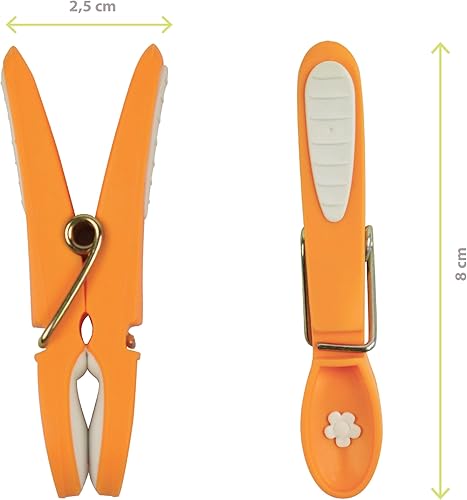 LAGUELLE - Lot de 48 Pinces à Linge Bimatière Extra Fortes – Coloris Assortis, 100% Recyclables, Fabriquées en France, Anti-UV & Protection Douce pour Le Linge - Fleur - Nail Gallerys