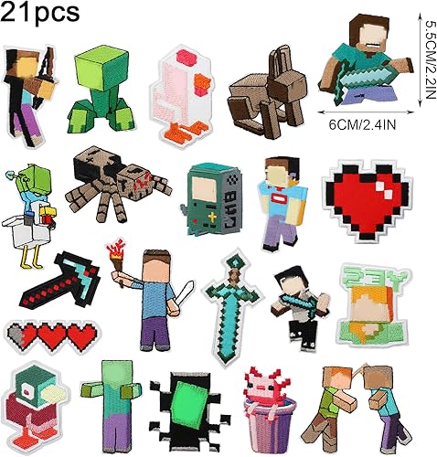 GWAWG 21 Pièces Patch Thermocollant Vêtement, Patch Jean Enfant, Thermocollant Tissus Fer à Repasser, Pantalon Enfant, DIY Décoration et Réparation - Nail Gallerys