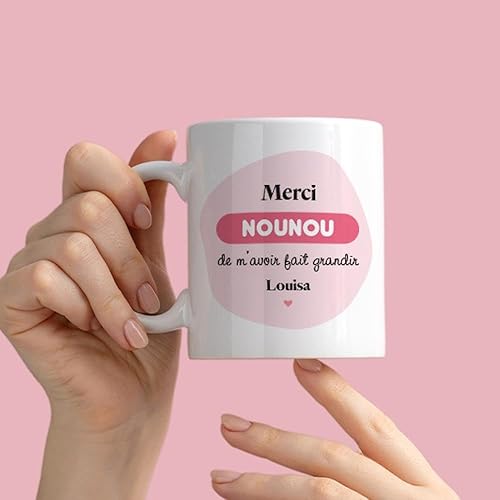 CADEAUX.COM - Mug personnalisé photo - Nounou - Résiste Micro-onde et Lave Vaisselle - Cadeau Nounou Original Personnalisable Photo Message - Cadeau Noel - Nail Gallerys