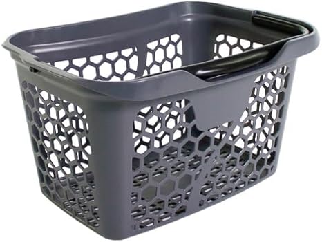 BALSAT Panier à provisions à main 28 litres avec poignée pliable haute résistance 34 x 49 x 28 cm Plastique résistant anti-casse Jaune - Nail Gallerys