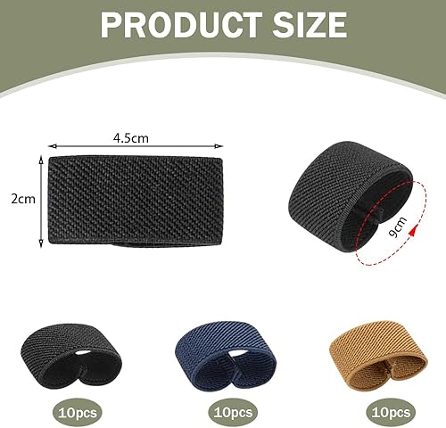 TRKETK 30 Pièces Pantalon Passant Ceinture Porte Ceintures élastiques Multicolore Porte-Sangle Pour sac à dos pour Sécuriser Les Ceintures sacs à dos écharpes Slings élastiques - Nail Gallerys