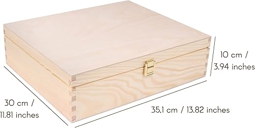 Creative Deco Boîte Caisse à Vin en Bois | Cadeau Vin Mariage | Boite Rangement | 3 Bouteilles | 35 x 30 x 10 cm | Coffret Vin | Boite Cadeau | Coffret Cadeau Homme | Cadeau Femme | Caisse Bois - Nail Gallerys
