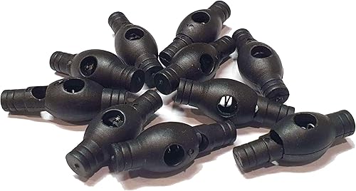 Lot de 10 colliers de serrage doubles noirs, parfaits pour cordons de 4 mm, lacets de tétine pour cordes, vestes et élastiques - Nail Gallerys