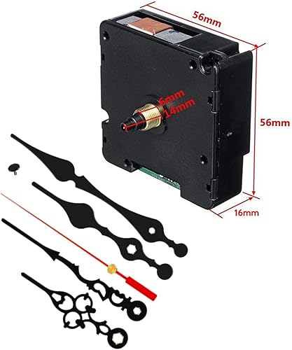 Jojomino Lot de 2 mécanismes d'horloge silencieux radio-pilotés - Mode signal DCF - Avec 4 aiguilles de rechange - Nail Gallerys