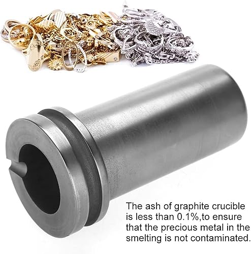 Creuset en Graphite, Creuset en Graphite pour la Coulée, pour Faire Fondre L'or L'argent et le Platine Bonne conductivité Thermique Résistance à la Corrosion Longue Durée de Vie (1KG) - Nail Gallerys