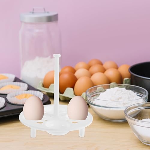 Alipis Lot de 2 cuiseurs à œufs universels pour une cuisine saine, support d'œufs en plastique résistant aux hautes températures pour la maison, blanc, 11 x 11 x 8,4 cm - Nail Gallerys