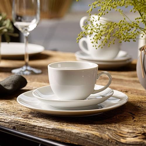 vivo by Villeroy & Boch Group - New Fresh Basic Ensemble Pour Le Café, 18 Pcs, Pour Jusqu’À 6 Personnes, Porcelaine Premium, Résistant Au Lave-Vaisselle, Résistant Au Four À Micro-Ondes, Blanc - Nail Gallerys