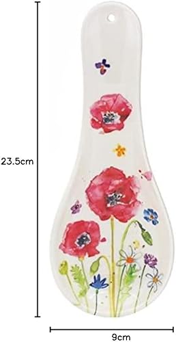 The Leonardo Collection Repose-cuillère Motif champ de coquelicots - Nail Gallerys