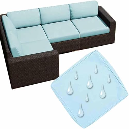 UWOBTN Housse De Coussin Exterieur Impermeable pour Salon De Jardin, 45x50 50x50 60x60 Housse Assise avec Fermeture Éclair, Amovibles pour Intérieur Et Extérieur, Terrasse(Color 3,50x55x10cm) - Nail Gallerys