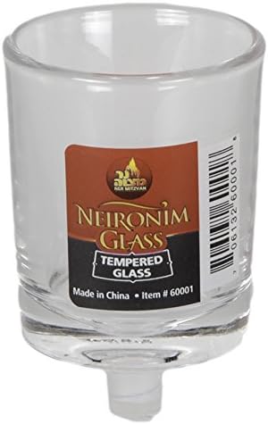Neironim Shabbos Bougeoirs en verre avec bougies – Lot de 2 – Verres votifs transparents de qualité supérieure et bougies en cire non parfumée pour Shabbat, Chanouka et décoration de fête – par Ner Mitzvah - Nail Gallerys