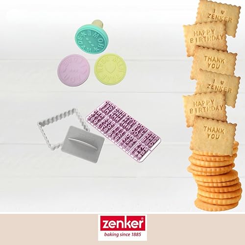 Zenker 44827 emporte pièce personnalisé biscuit et tampon lettre alphabet, petit beurre, kit de pâtisserie, Plastique, 8,5 x 6,3 cm - Nail Gallerys
