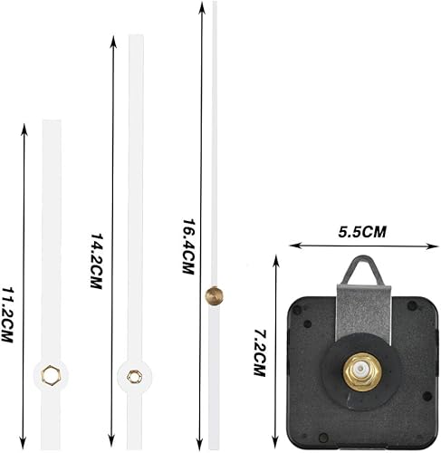 DODUOS Mécanisme d'Horloge de 28mm Mécanisme de Mouvement d'Horloge Mecanisme Horloge Réparation Outils Horloge Murale Mouvement de Pendule Quartz de Horloge (Blanc) - Nail Gallerys