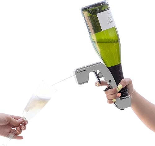 InnovaGoods- Pistolet à Champagne et à Bière, V0103577, Noir - Nail Gallerys