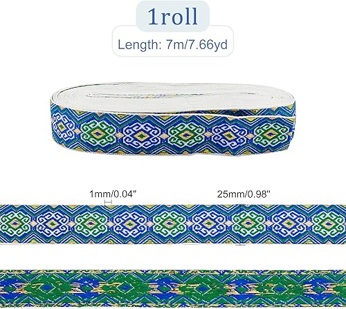 FINGERINSPIRE 20 Yards/18.3m 11mm Rouge Noir Vintage Jacquard Ruban Blanc Floral Papillon Motif Brodé Tissé Garniture Ethnique Rétro Garniture pour Couture, Embellissement Artisanat Fournitures - Nail Gallerys