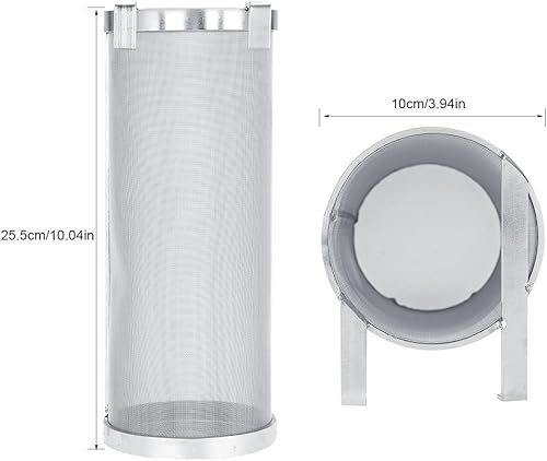 Filtre Biere Kit de Brassage en Acier Inoxydable Filtration Bière Homebrew Vin Bière Barre Outil Filtre de Maille de Houblon de Bière d'Infusion (10 * 25.5cm) - Nail Gallerys