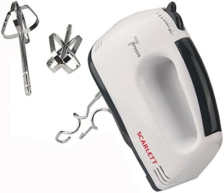 Cisixin 7 Vitesses Batteur à Main Électrique, Mélangeur Manuel Battre l'œuf et Le Lait en Acier Inoxydable - Nail Gallerys