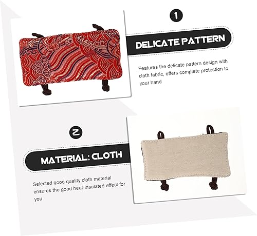 BESTonZON De Poignée De Théière Maniques pour Maniques De Cuisine Couvercle De Poignée De Bouilloire à Thé De Porte De Réfrigérateur Chaud Soie Chiffon Porte du Four Magnétique - Nail Gallerys