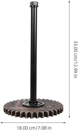 HOMSFOU Porte-Rouleau Essuie-Tout Métal Noir Style Industriel pour Cuisine Et Salle De Bain Support Multifonctionnel avec Design Vintage pour Restauration Et Usage Domestique - Nail Gallerys