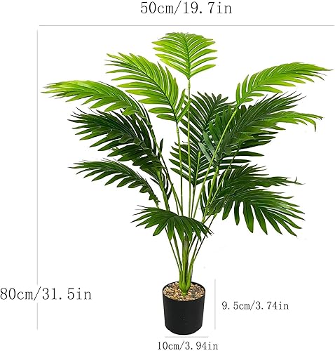Zelihrdu Fausses Plantes Artificielles Interieur, Plastique Plante Artificielle Exterieur, Faux Tropicales Arbre pour Maison Jardin Chambre Bureau Balcon Décoration (80cm Oiseau de Paradis Jaune) - Nail Gallerys
