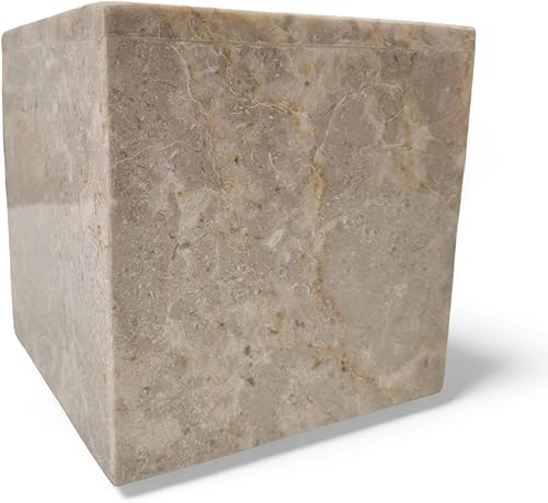 Boîte à mouchoirs en marbre - Porte-mouchoirs en pierre naturelle - Boîte à mouchoirs en pierre beige pour salle de bain, salon, couloir, etc. - Nail Gallerys